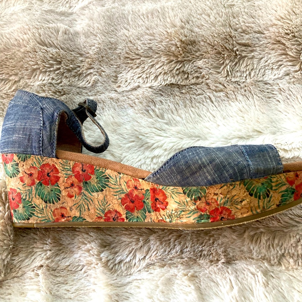 Toms Denim Platform Sandals